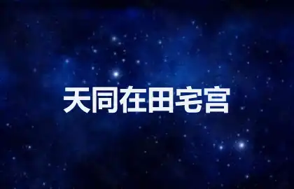 天同在田宅宫