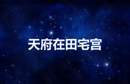 天府在田宅宫