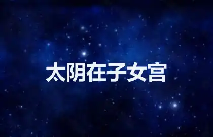 太阴在子女宫